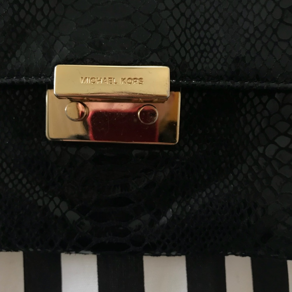 Michael Kors Snakeskin Embossed Clutch